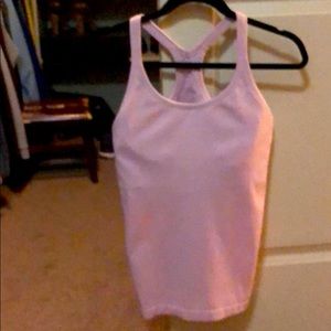 Lululemon pink tank sz 10 with built in bra